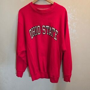 Steve Barrys Ohio State Buckeyes‎ Red Crewneck Sweatshirt Large Cotton Blend